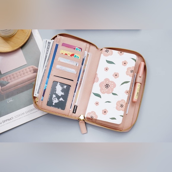 Moterm Zippered Leather Hobonichi Weeks / Weeks Mega Cover Pebbled Dusty Rose - Picture 3 of 6